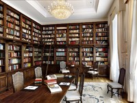 The Library at Schloss Bensburg, Cologne, Germany.